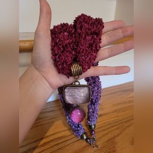 NWOT Purple, Maroon, & Pink Necklace